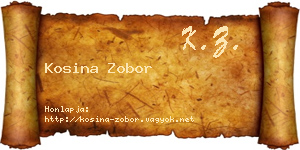 Kosina Zobor névjegykártya